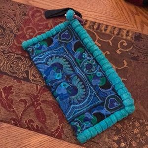 Embroidered clutch made in Thailand